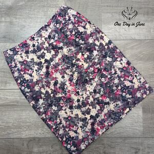 Talbots Petite Floral Lined Pencil Skirt Size 0P